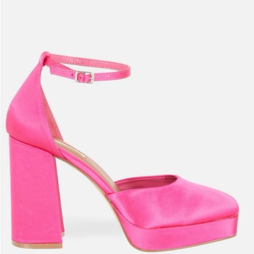 Primark Pink Platform Block Heel Shoes